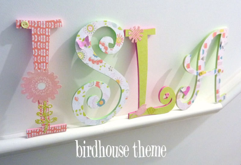 Handpainted And Decorated Wooden Letters Nursery Decor Girl Themes