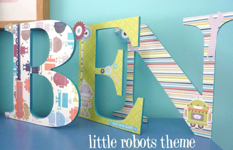 Handpainted And Decorated Wooden Letters Nursery Decor Boy Themes