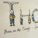 Art For Nursery, Personalised Name In Bunny..