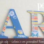 Handpainted And Decorated Wooden Letters Nursery..