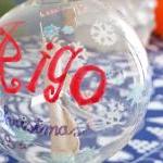 Boxed Handpainted Glass Ornament Christmas Bauble..